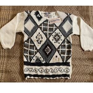 Vtg. Dead Stock Huntington Ridge Hand Knitted Sweater Size Small